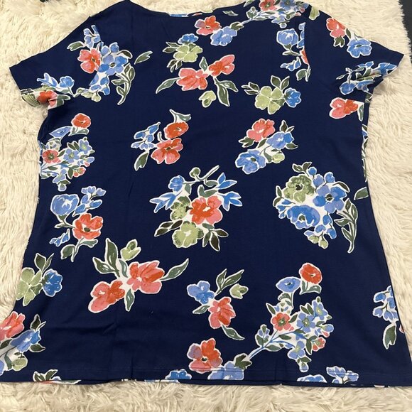 Croft and Barrow XXL womens NWT colorful floral The Classic Tee - Picture 11 of 12